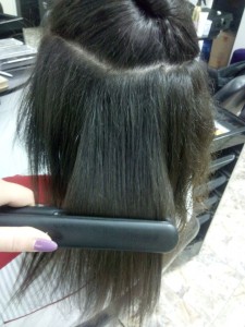 Straight your hair with titanium hair straightener