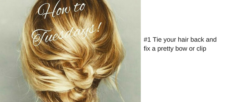 #3 Tie your hair back and fix a pretty bow or clip (1)