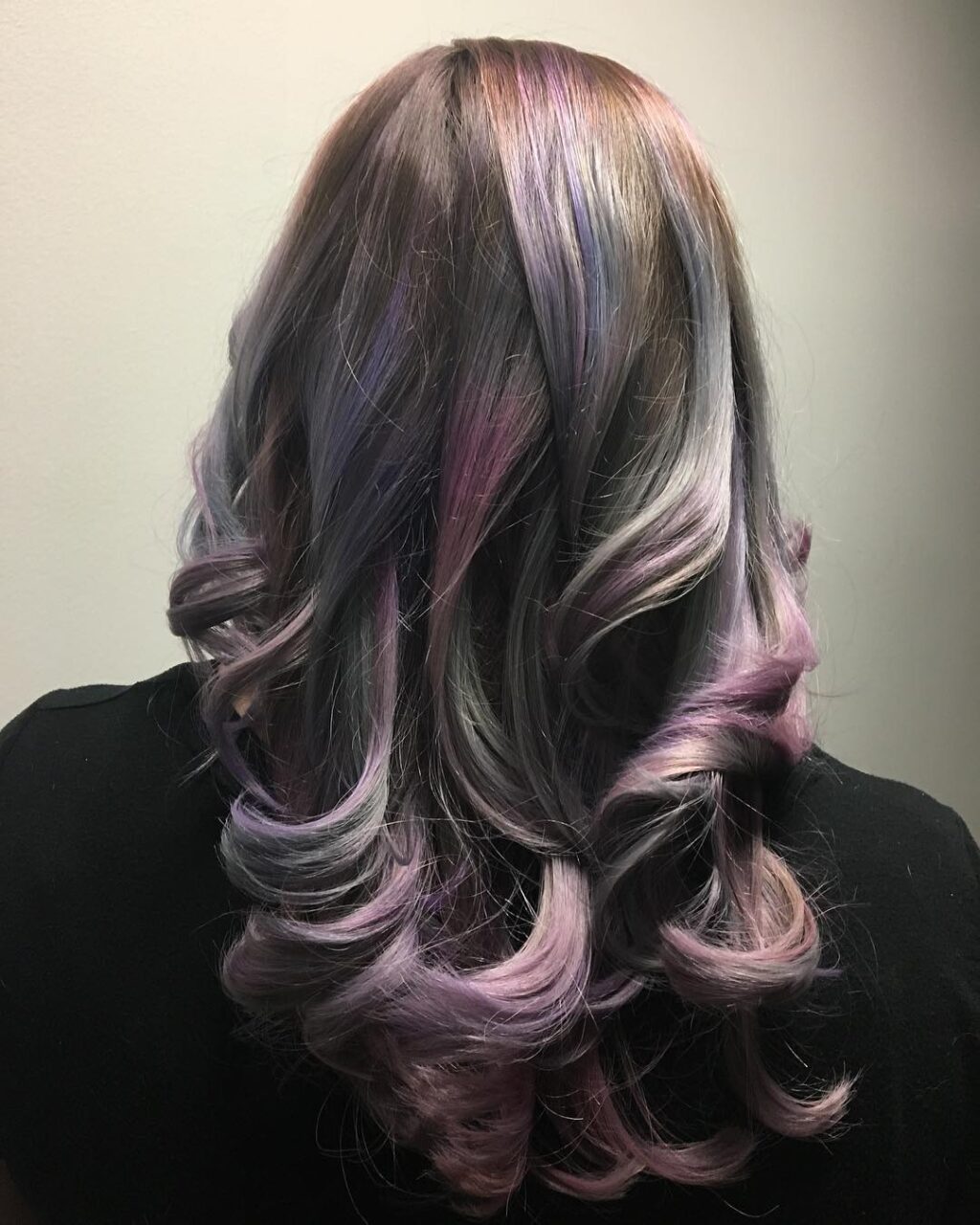 Oil slick hair blonde